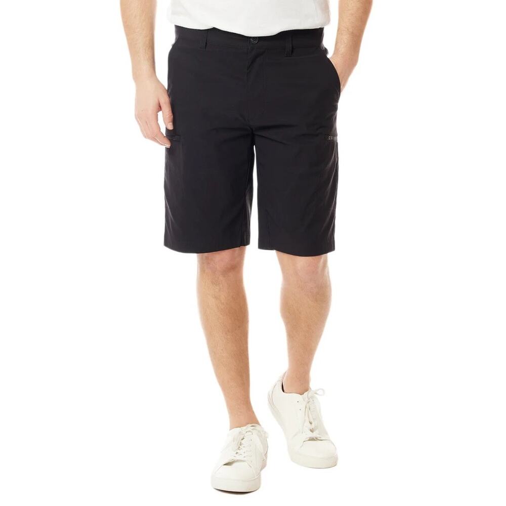 Union Bay UB Tech Rainier Black Travel Cargo Shorts 40 NWT Water Repellent UPF50